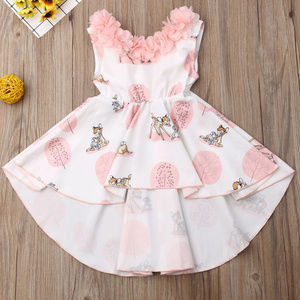 Bambi Thumper High Low Sleeveless Ruffle Dress